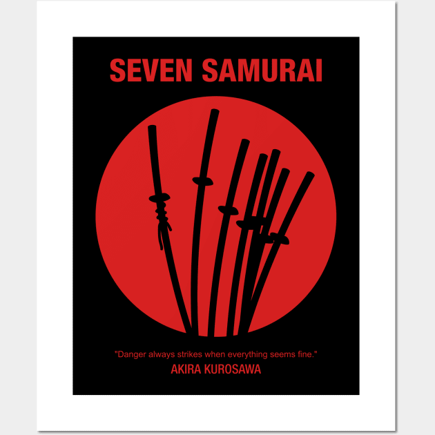 Mod.3 Seven Samurai Japanese Wall Art by parashop